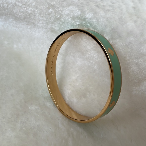Kate Spade Turquoise Gold Spades Bangle Bracelet - Picture 3 of 4